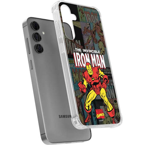 Marvel Classic Comics Iron Man Action Vintage Galaxy S24 Plus Clear Case